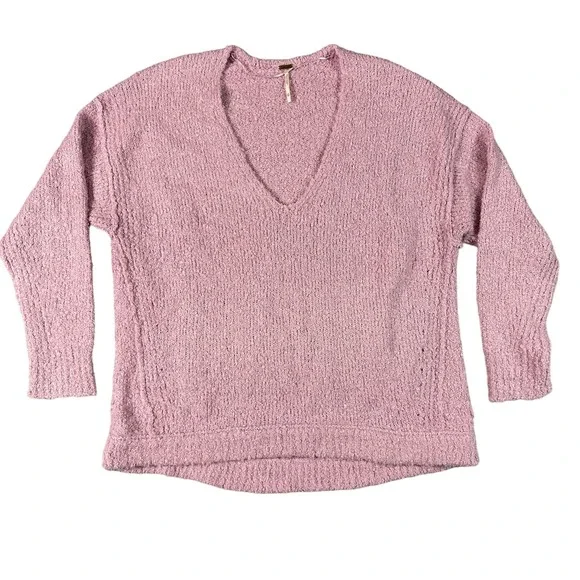 Free People Sweaters Free People Pink Oversized Sweater Womens